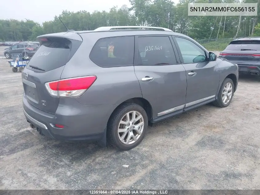 2015 Nissan Pathfinder S/Sv/Sl/Platinum VIN: 5N1AR2MM0FC656155 Lot: 12351664