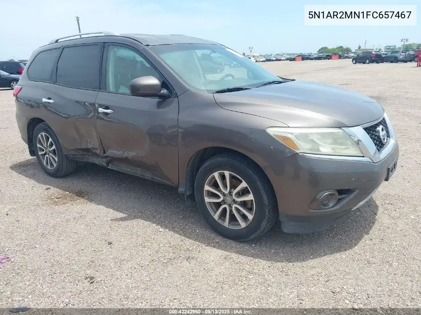 2015 Nissan Pathfinder S VIN: 5N1AR2MN1FC657467 Lot: 42242960