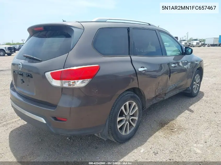 2015 Nissan Pathfinder S VIN: 5N1AR2MN1FC657467 Lot: 42242960