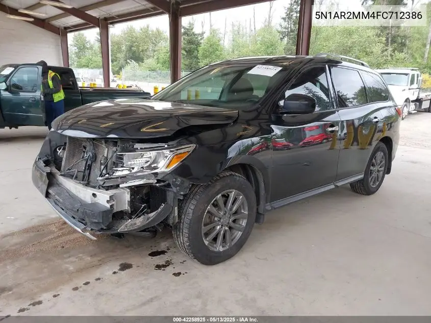 2015 Nissan Pathfinder Sv VIN: 5N1AR2MM4FC712386 Lot: 42258925