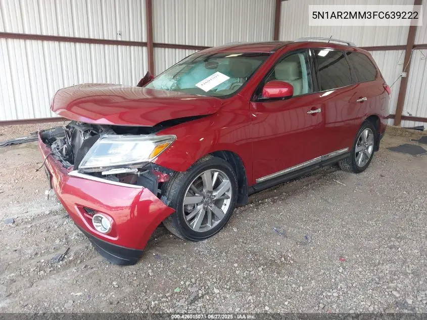 2015 Nissan Pathfinder Platinum VIN: 5N1AR2MM3FC639222 Lot: 42601507