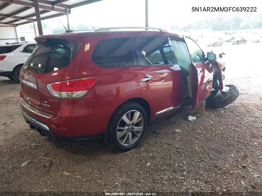 2015 Nissan Pathfinder Platinum VIN: 5N1AR2MM3FC639222 Lot: 42601507
