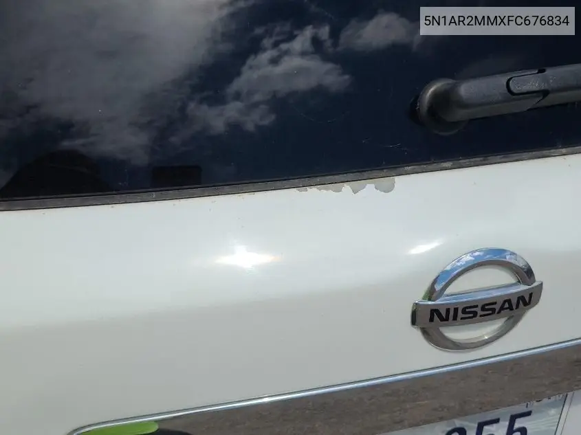 2015 Nissan Pathfinder S/Sv/Sl/Platinum VIN: 5N1AR2MMXFC676834 Lot: 42626424