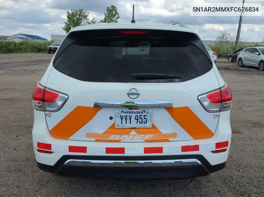 2015 Nissan Pathfinder S/Sv/Sl/Platinum VIN: 5N1AR2MMXFC676834 Lot: 42626424
