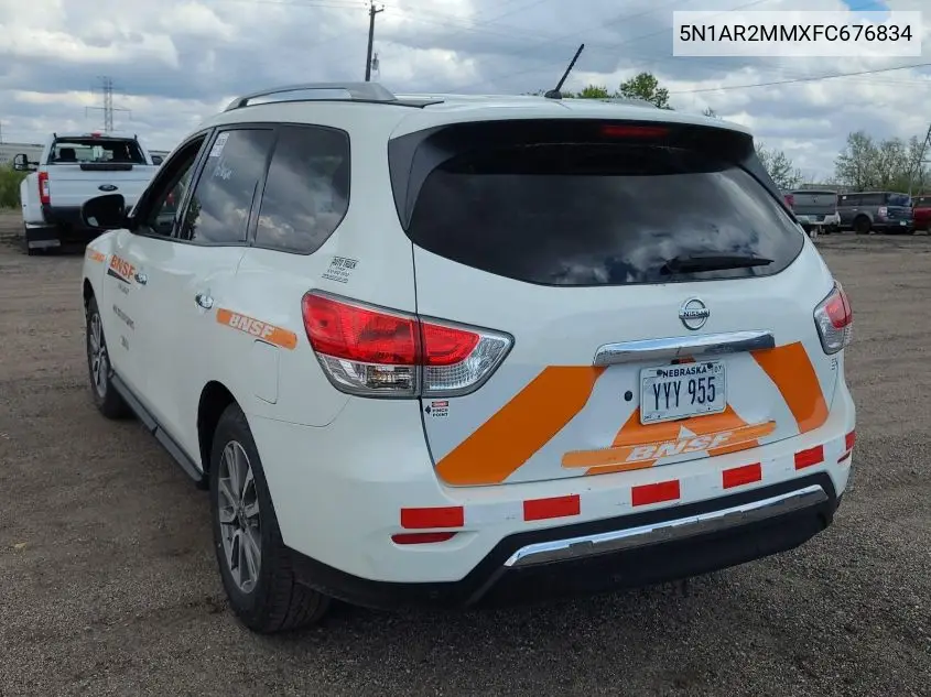 2015 Nissan Pathfinder S/Sv/Sl/Platinum VIN: 5N1AR2MMXFC676834 Lot: 42626424