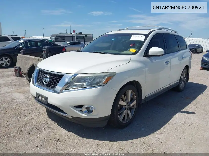 2015 Nissan Pathfinder Platinum VIN: 5N1AR2MN5FC700921 Lot: 42628632