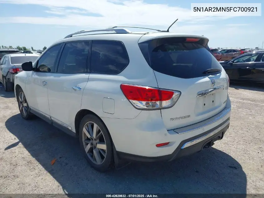 2015 Nissan Pathfinder Platinum VIN: 5N1AR2MN5FC700921 Lot: 42628632
