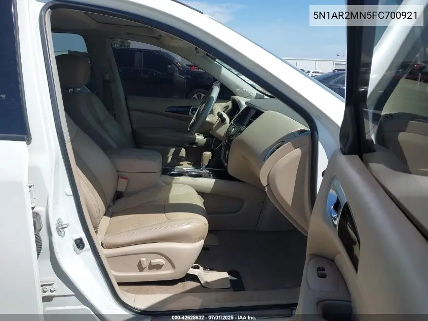 2015 Nissan Pathfinder Platinum VIN: 5N1AR2MN5FC700921 Lot: 42628632