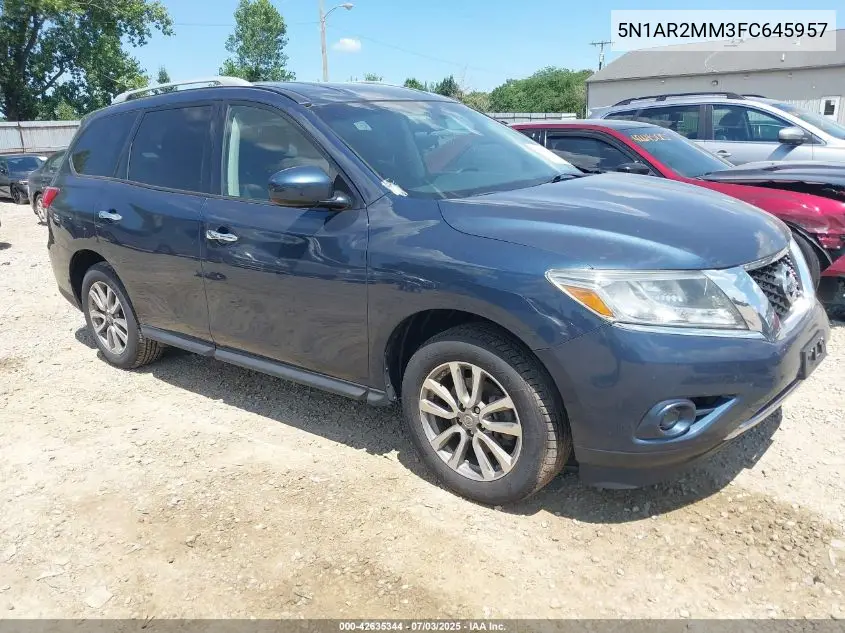 2015 Nissan Pathfinder S VIN: 5N1AR2MM3FC645957 Lot: 42635344