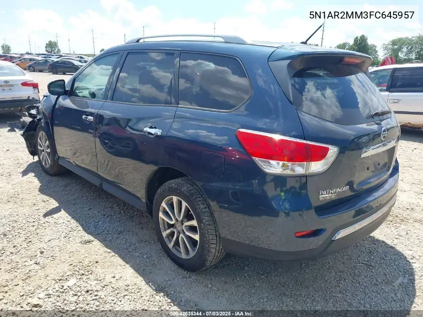 2015 Nissan Pathfinder S VIN: 5N1AR2MM3FC645957 Lot: 42635344