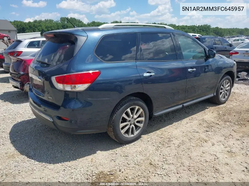 2015 Nissan Pathfinder S VIN: 5N1AR2MM3FC645957 Lot: 42635344