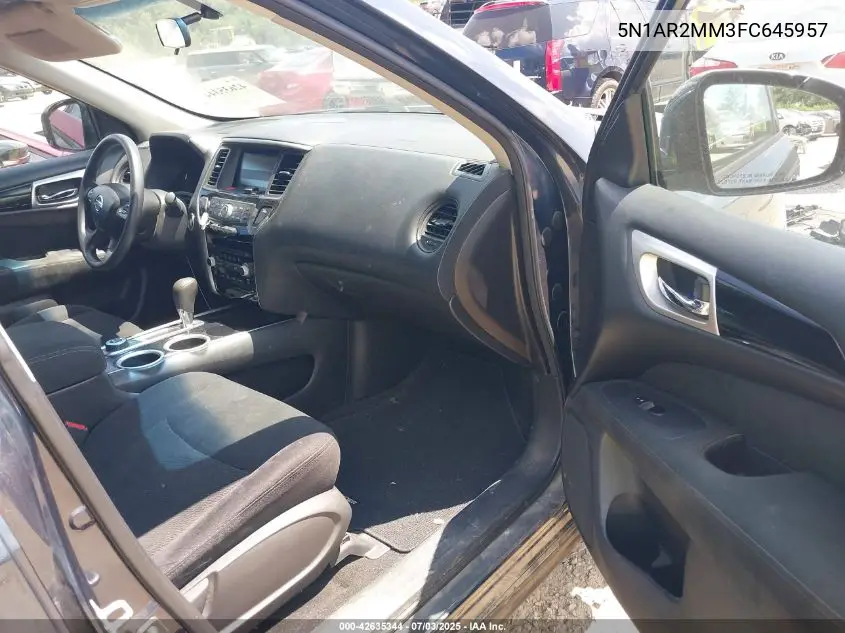 2015 Nissan Pathfinder S VIN: 5N1AR2MM3FC645957 Lot: 42635344