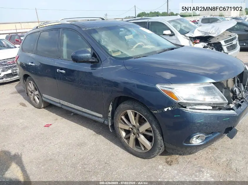 2015 Nissan Pathfinder Platinum VIN: 5N1AR2MN8FC671902 Lot: 42648605