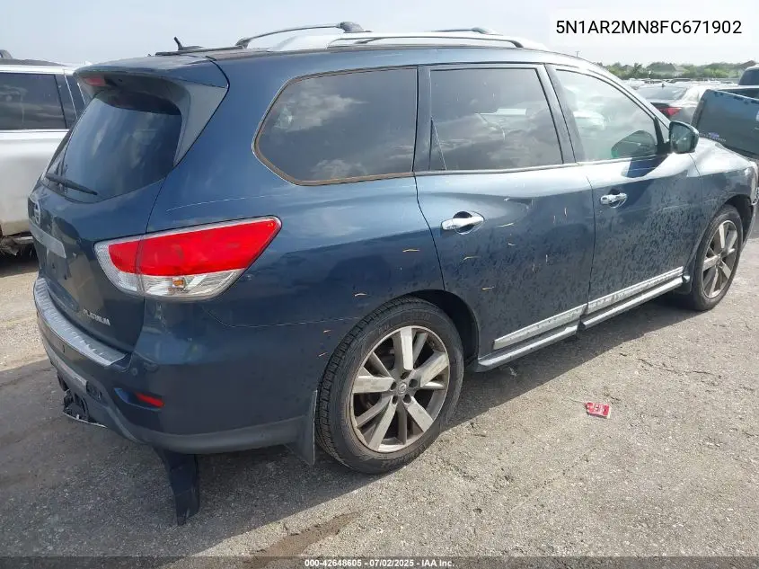 2015 Nissan Pathfinder Platinum VIN: 5N1AR2MN8FC671902 Lot: 42648605