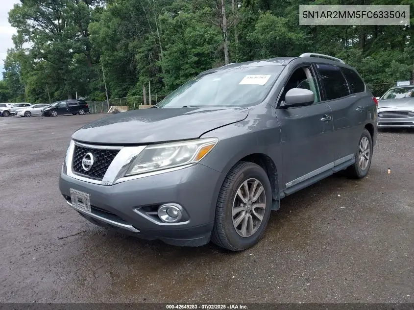 2015 Nissan Pathfinder Sl VIN: 5N1AR2MM5FC633504 Lot: 42649283