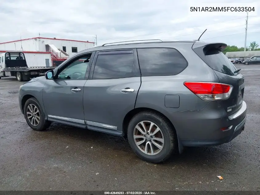 2015 Nissan Pathfinder Sl VIN: 5N1AR2MM5FC633504 Lot: 42649283