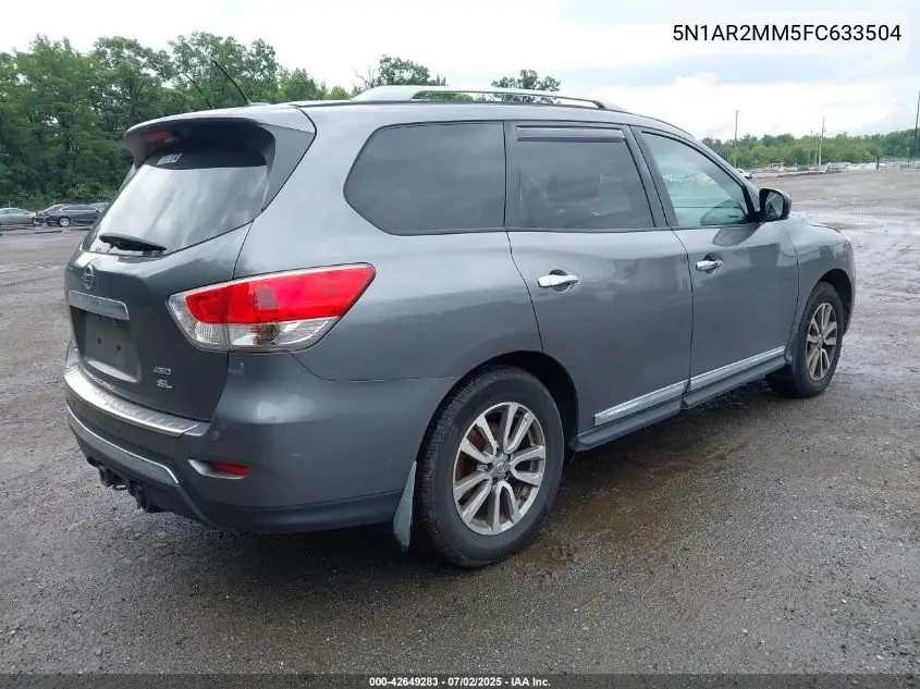 2015 Nissan Pathfinder Sl VIN: 5N1AR2MM5FC633504 Lot: 42649283