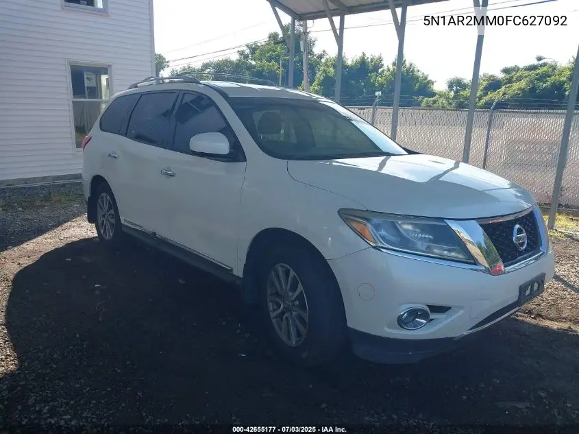 2015 Nissan Pathfinder Sl VIN: 5N1AR2MM0FC627092 Lot: 42655177