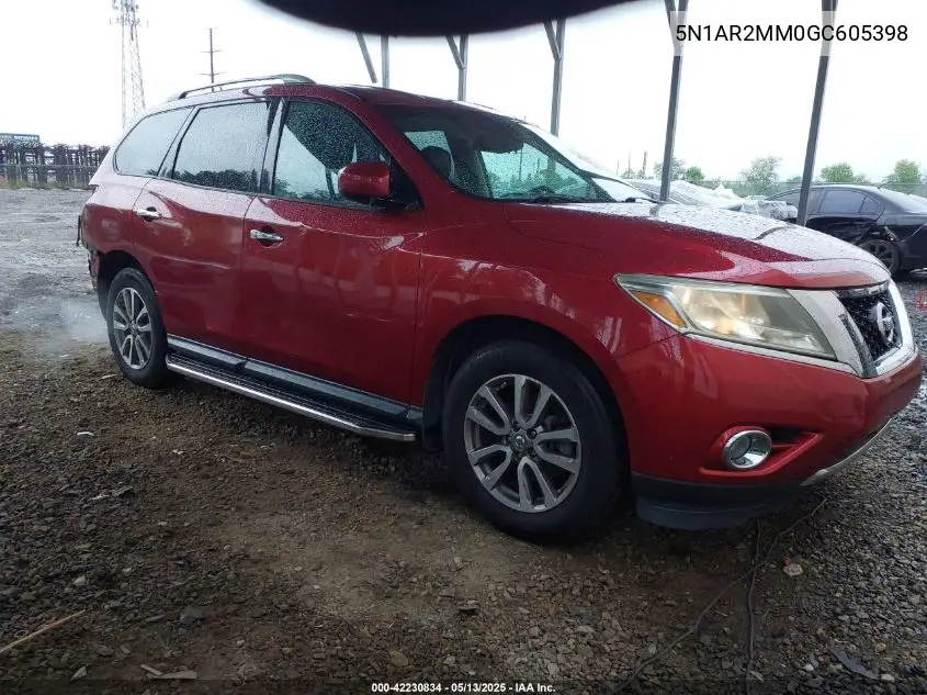 2016 Nissan Pathfinder Sv VIN: 5N1AR2MM0GC605398 Lot: 42230834