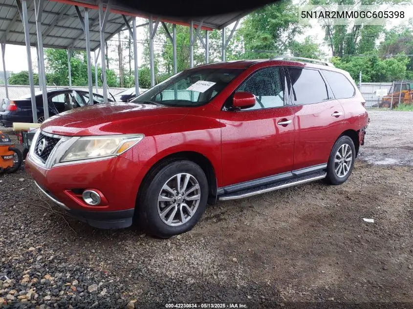 2016 Nissan Pathfinder Sv VIN: 5N1AR2MM0GC605398 Lot: 42230834