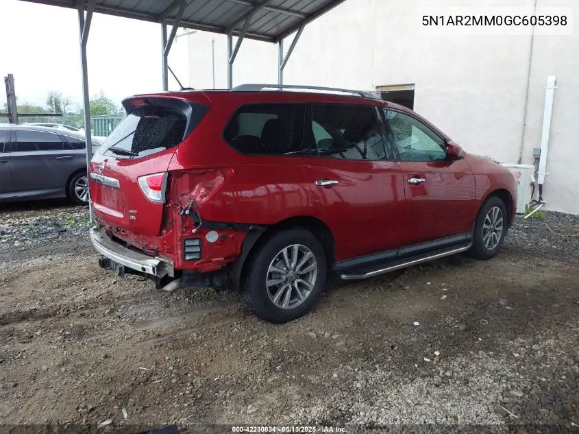 2016 Nissan Pathfinder Sv VIN: 5N1AR2MM0GC605398 Lot: 42230834