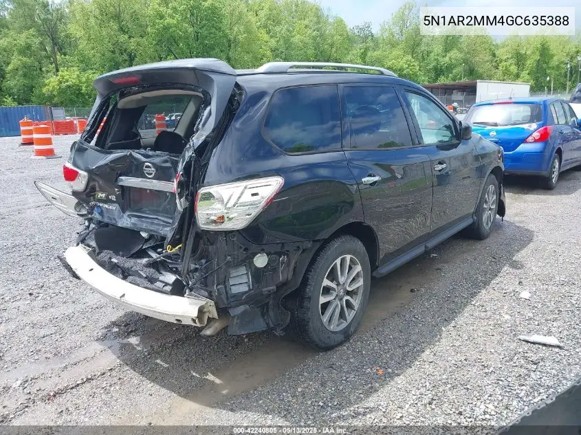 2016 Nissan Pathfinder S VIN: 5N1AR2MM4GC635388 Lot: 42240805