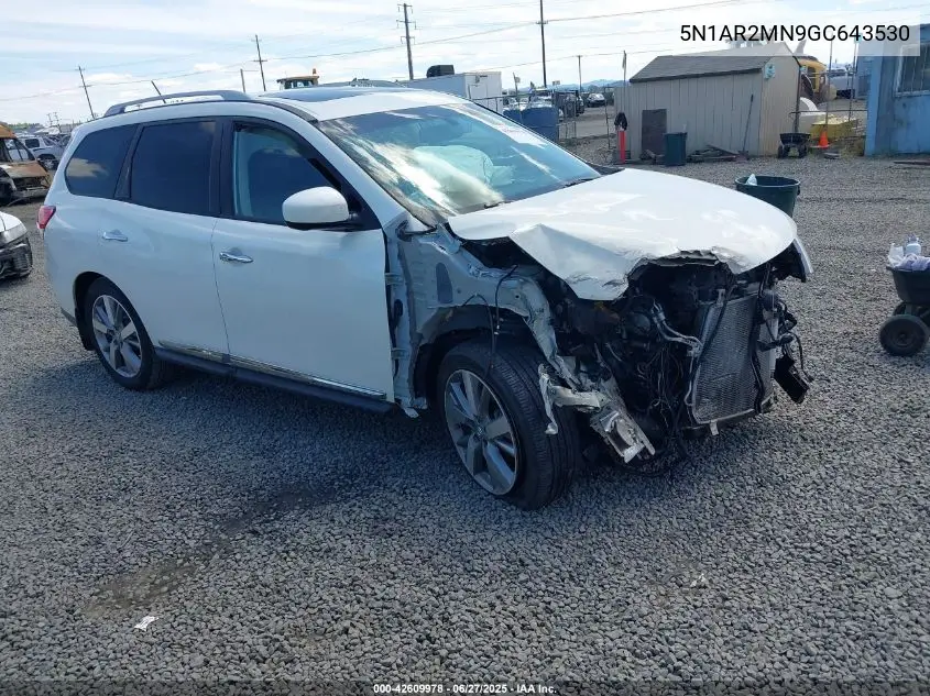 2016 Nissan Pathfinder Platinum VIN: 5N1AR2MN9GC643530 Lot: 42609978
