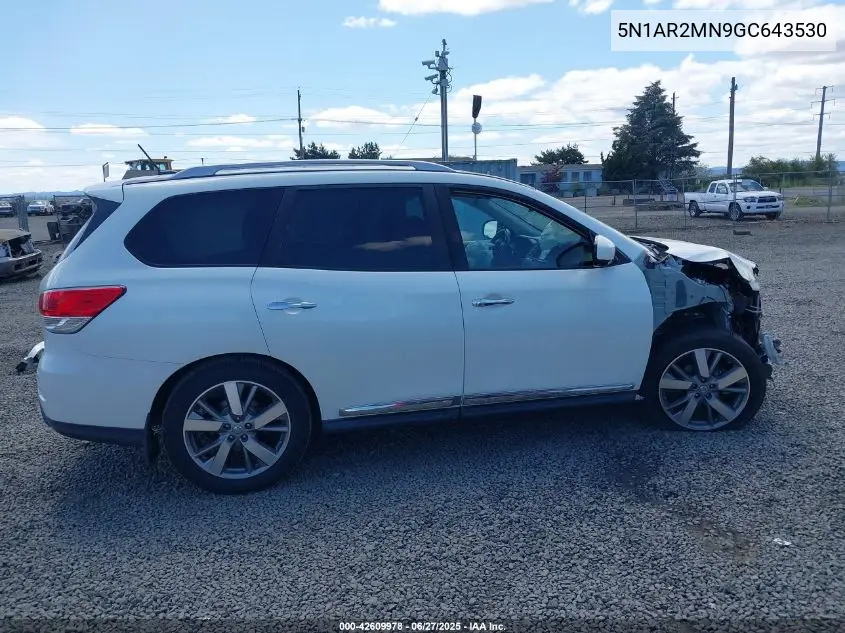 2016 Nissan Pathfinder Platinum VIN: 5N1AR2MN9GC643530 Lot: 42609978