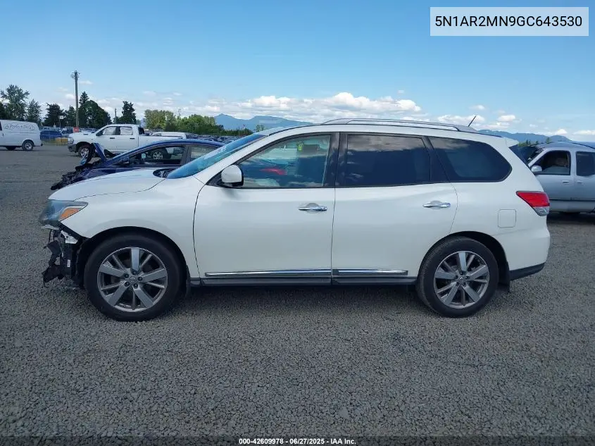 2016 Nissan Pathfinder Platinum VIN: 5N1AR2MN9GC643530 Lot: 42609978