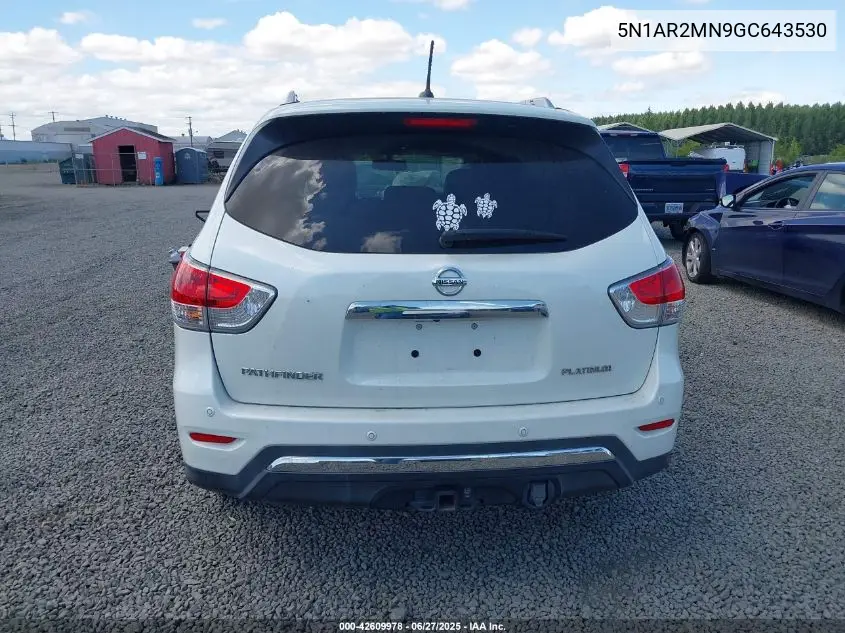 2016 Nissan Pathfinder Platinum VIN: 5N1AR2MN9GC643530 Lot: 42609978