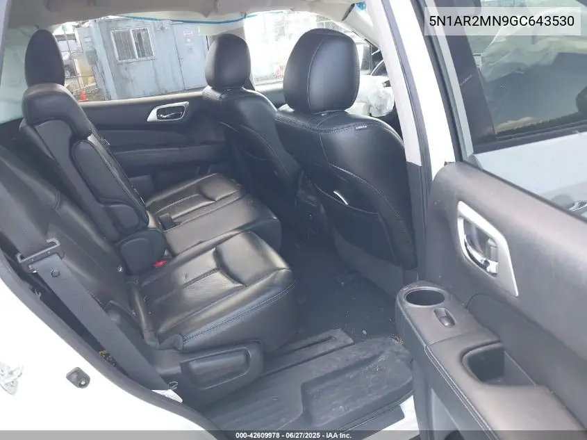 2016 Nissan Pathfinder Platinum VIN: 5N1AR2MN9GC643530 Lot: 42609978