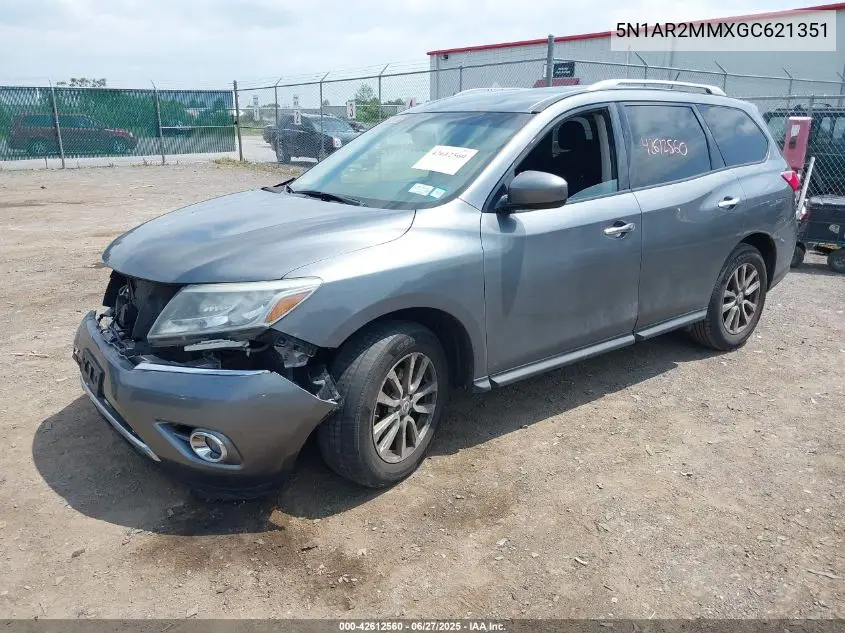 2016 Nissan Pathfinder Platinum/S/Sl/Sv VIN: 5N1AR2MMXGC621351 Lot: 42612560