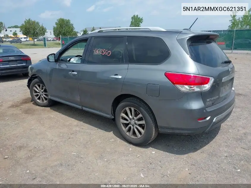 2016 Nissan Pathfinder Platinum/S/Sl/Sv VIN: 5N1AR2MMXGC621351 Lot: 42612560