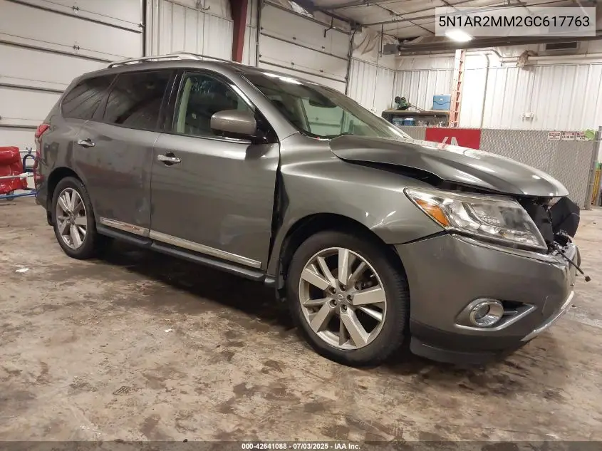 2016 Nissan Pathfinder Platinum VIN: 5N1AR2MM2GC617763 Lot: 42641088