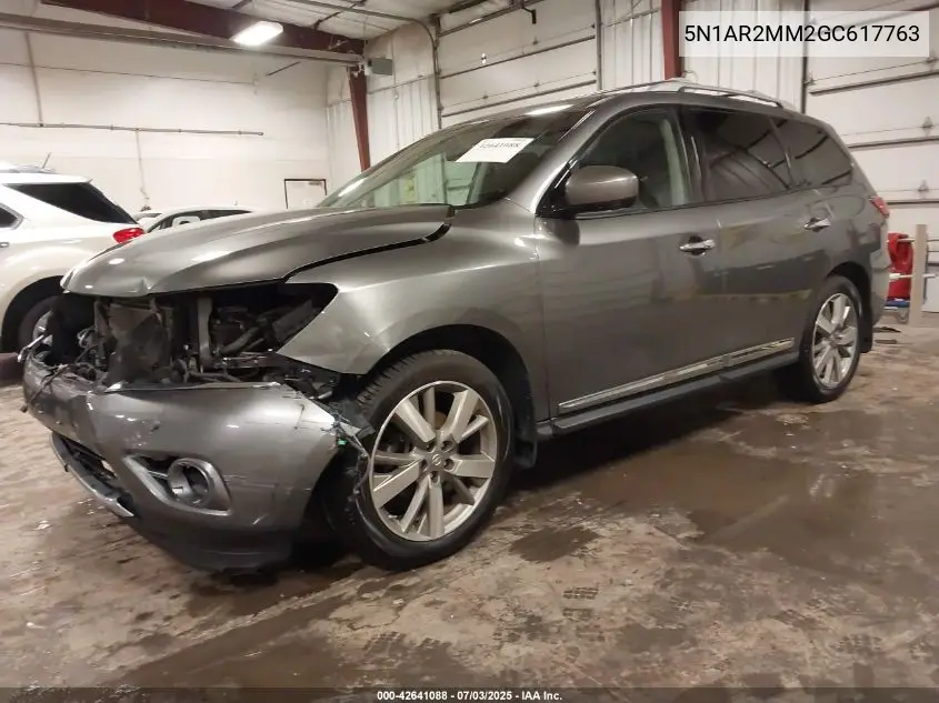 2016 Nissan Pathfinder Platinum VIN: 5N1AR2MM2GC617763 Lot: 42641088