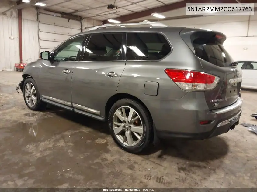 2016 Nissan Pathfinder Platinum VIN: 5N1AR2MM2GC617763 Lot: 42641088