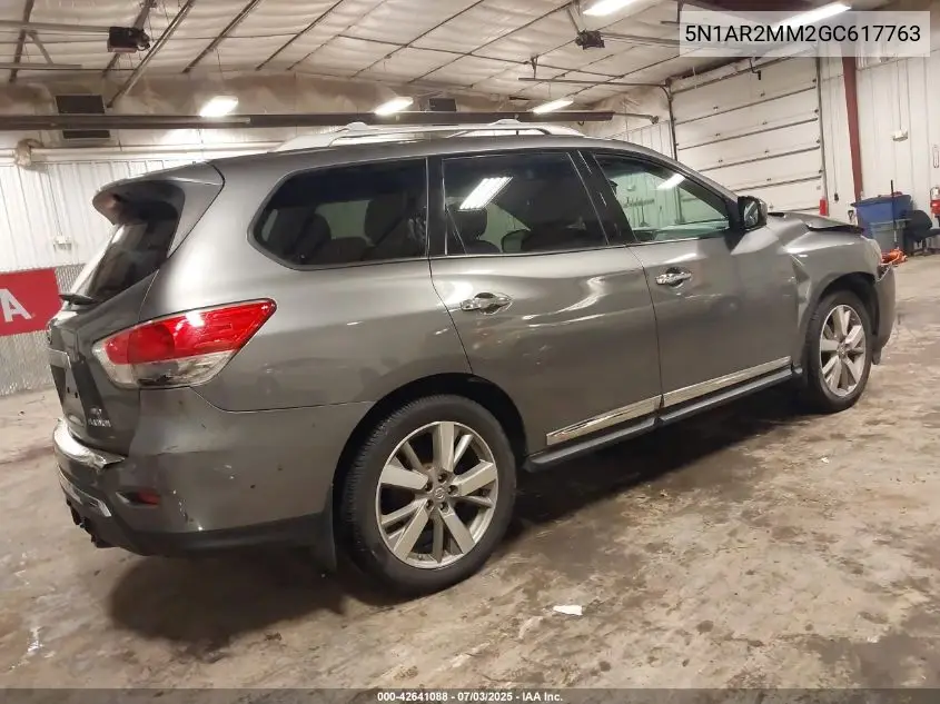 2016 Nissan Pathfinder Platinum VIN: 5N1AR2MM2GC617763 Lot: 42641088