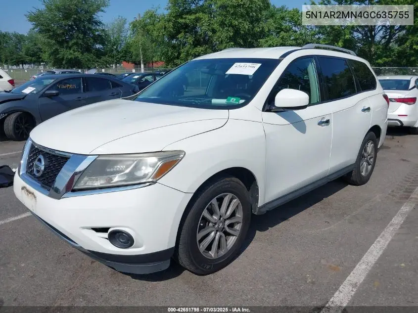 2016 Nissan Pathfinder Platinum/S/Sl/Sv VIN: 5N1AR2MN4GC635755 Lot: 42651798