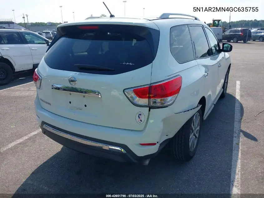 2016 Nissan Pathfinder Platinum/S/Sl/Sv VIN: 5N1AR2MN4GC635755 Lot: 42651798