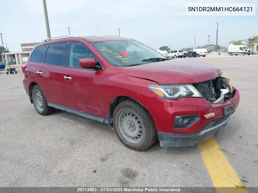 2017 Nissan Pathfinder S/Sv/Sl/Platinum VIN: 5N1DR2MM1HC664121 Lot: 20213883