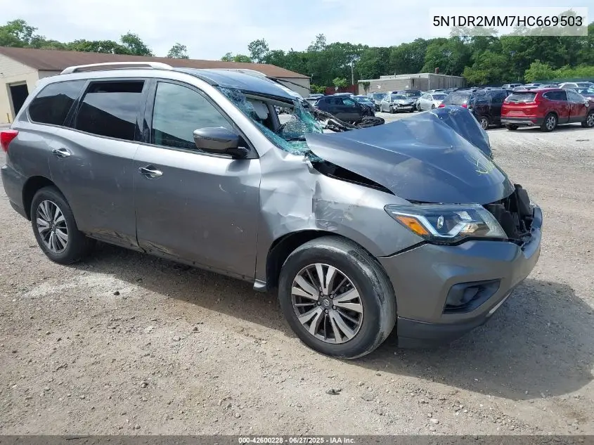 2017 Nissan Pathfinder S VIN: 5N1DR2MM7HC669503 Lot: 42600228