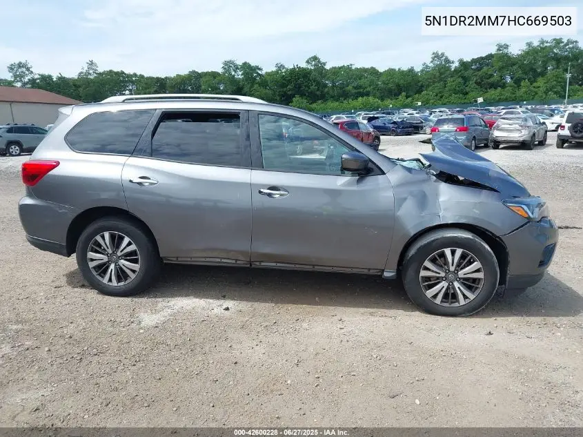 2017 Nissan Pathfinder S VIN: 5N1DR2MM7HC669503 Lot: 42600228