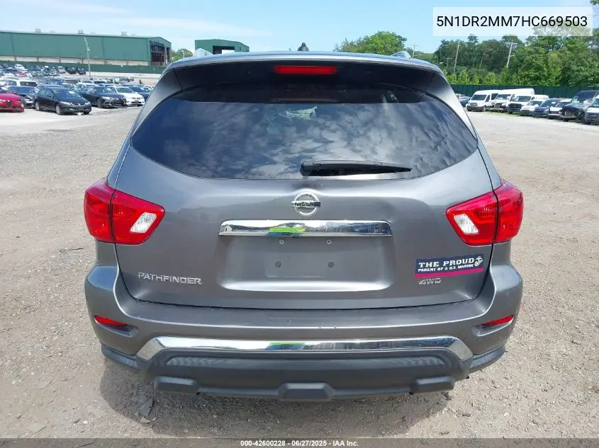 2017 Nissan Pathfinder S VIN: 5N1DR2MM7HC669503 Lot: 42600228