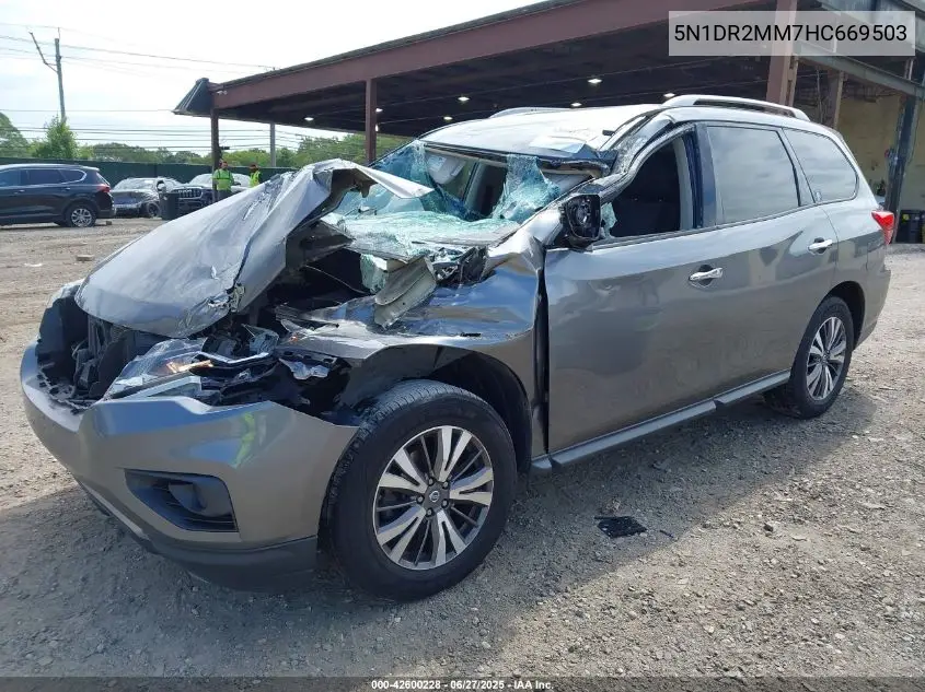 2017 Nissan Pathfinder S VIN: 5N1DR2MM7HC669503 Lot: 42600228