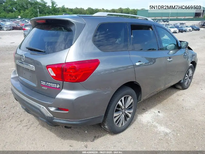 2017 Nissan Pathfinder S VIN: 5N1DR2MM7HC669503 Lot: 42600228
