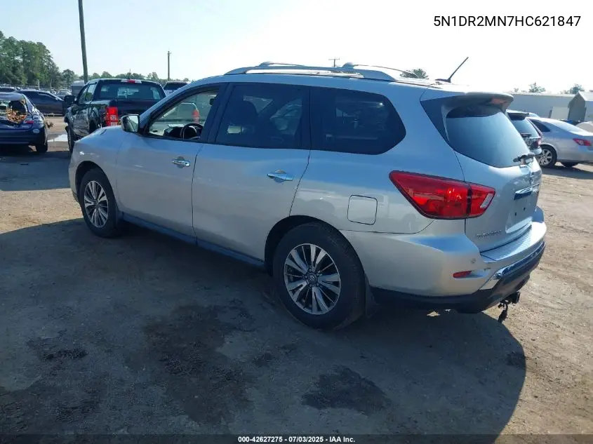 2017 Nissan Pathfinder Sv VIN: 5N1DR2MN7HC621847 Lot: 42627275