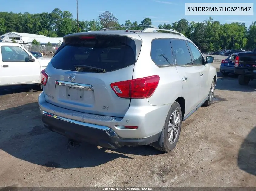 2017 Nissan Pathfinder Sv VIN: 5N1DR2MN7HC621847 Lot: 42627275