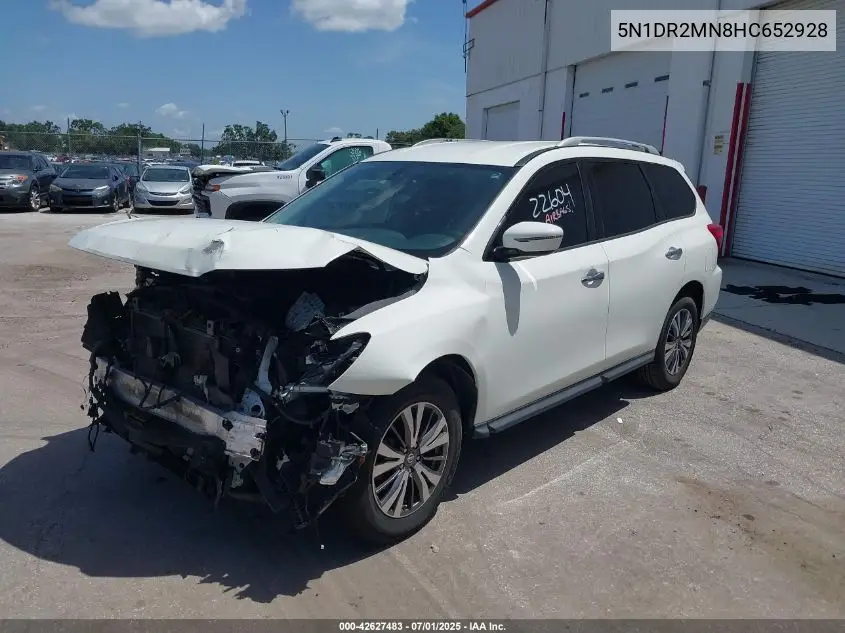2017 Nissan Pathfinder S/Sv/Sl/Platinum VIN: 5N1DR2MN8HC652928 Lot: 42627483