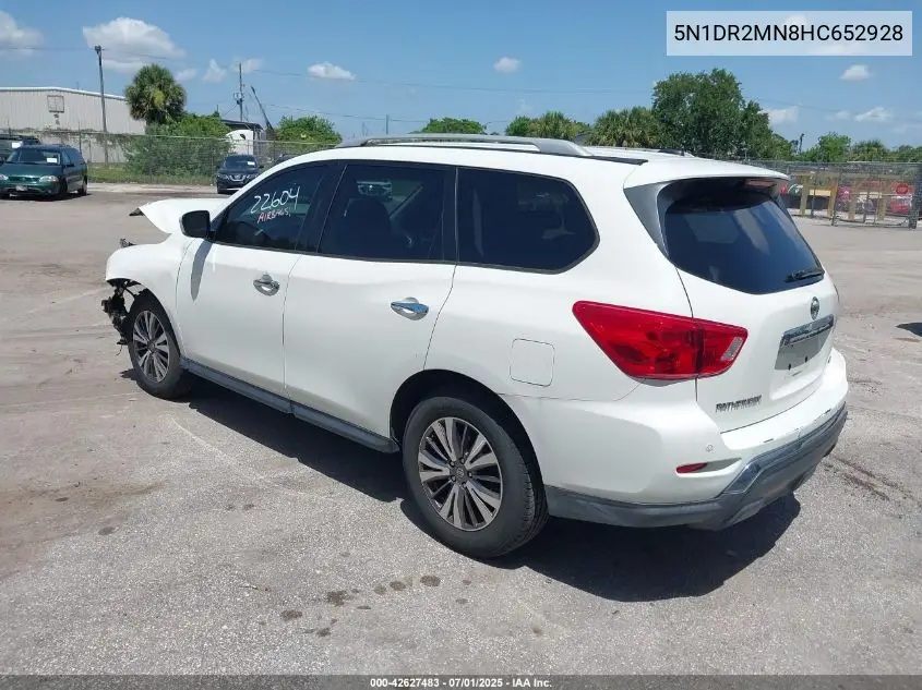 2017 Nissan Pathfinder S/Sv/Sl/Platinum VIN: 5N1DR2MN8HC652928 Lot: 42627483