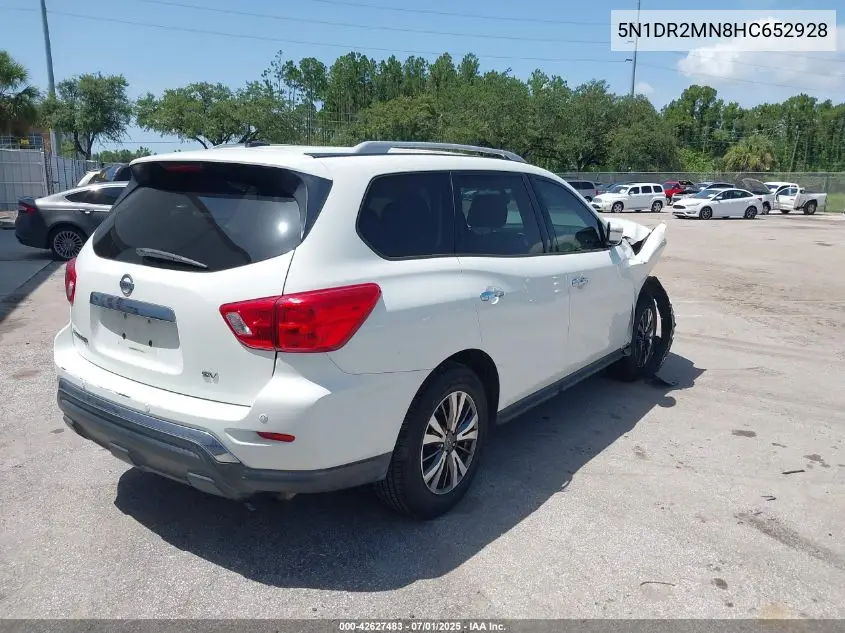 2017 Nissan Pathfinder S/Sv/Sl/Platinum VIN: 5N1DR2MN8HC652928 Lot: 42627483